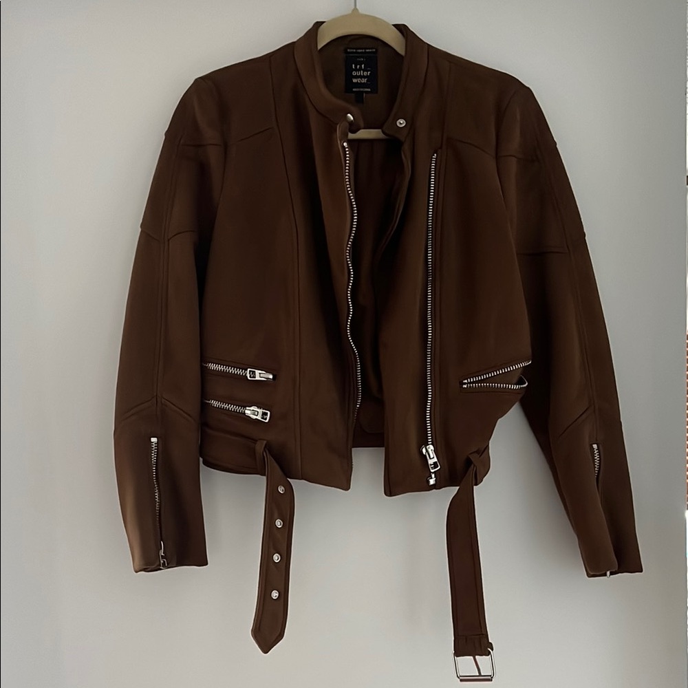 Brown Faux Suede Jacket